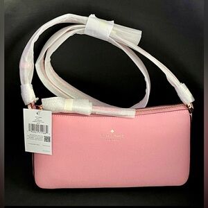 Kate Spade ♠️ Ginnie Small Crossbody Bag Color Grapefruit Soda KK311 Gold Zip